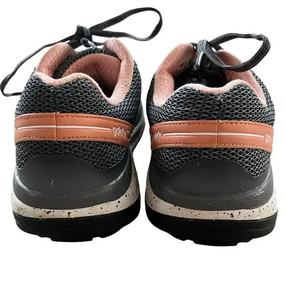 NEW Gravity Defyer Womens Gray Salmon Mighty Walk GDefy Orthopedic Shoes Sz‎ 8.5 - Picture 4 of 8